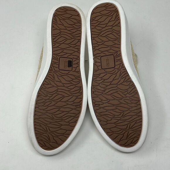 Spenco Revitalign Lace Up Sneakers Sz 7 Tan Metallic Gold Comfort Orthotic - Picture 9 of 9